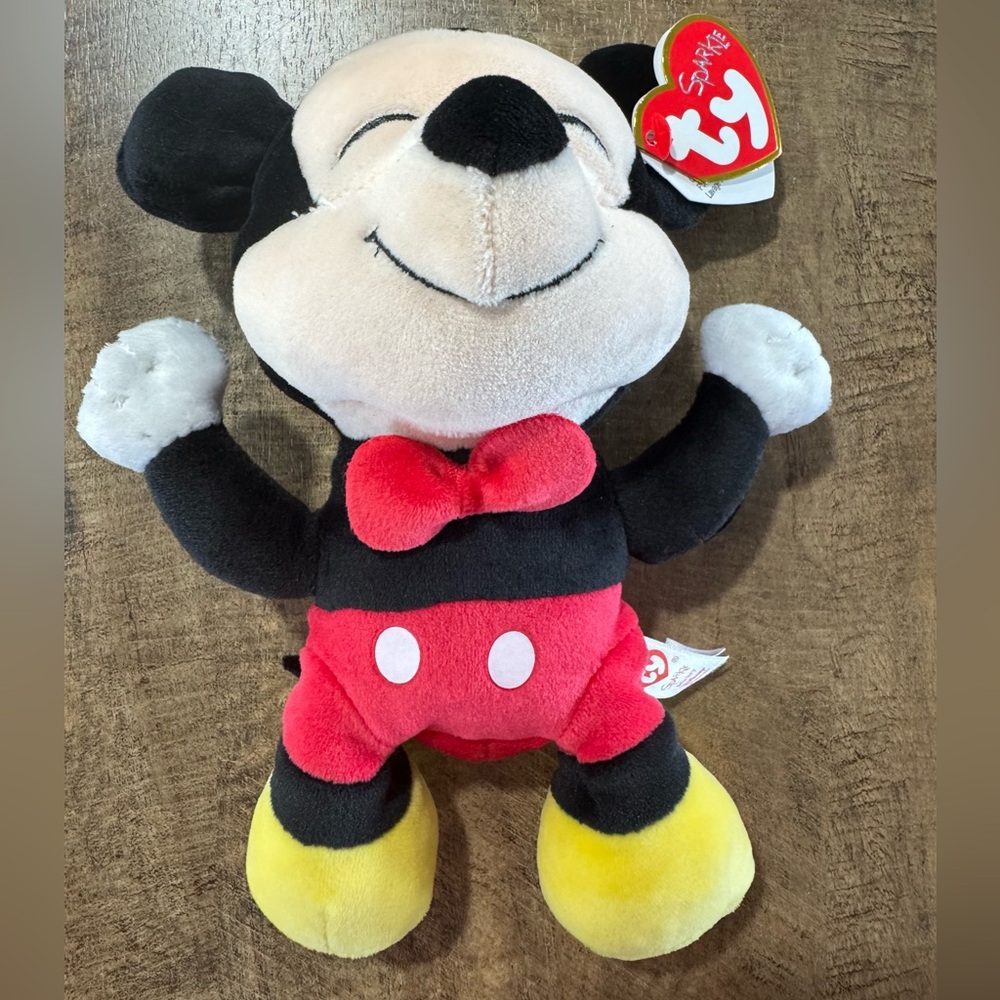 Ty Disney Beanie Baby Mickey Mouse Plush‎ Sparkle Collection Baby Toy